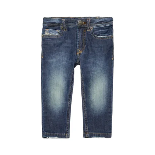 Distressed Straight-Leg Jeans