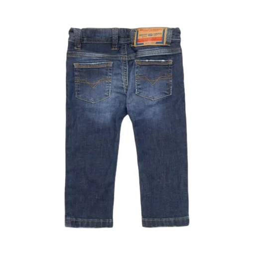 Distressed Straight-Leg Jeans