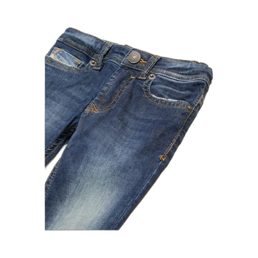 Distressed Straight-Leg Jeans