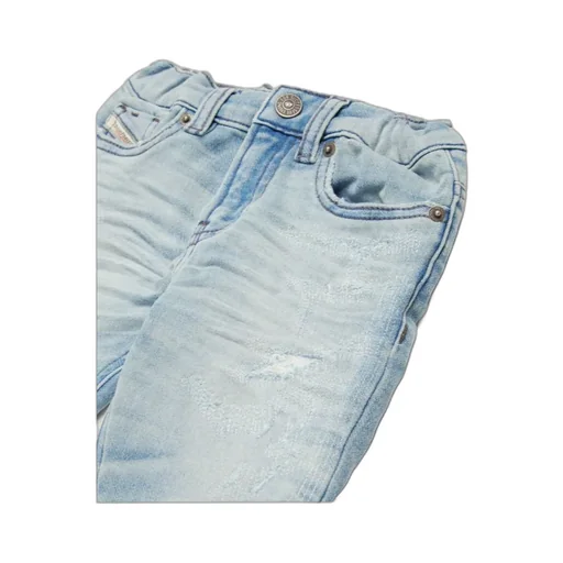 Distressed Elastic Waist Jeans