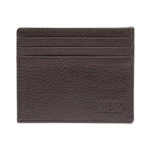 Logo-Plaque Leather Card Holder