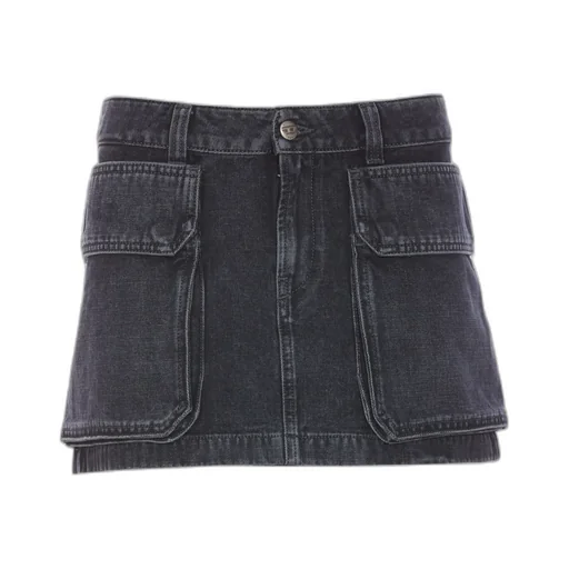 De-Ton Cargo Pocket Mini Denim Skirt
