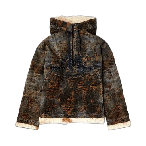 D-Arak-Fsf Hooded Coated Jacquard Jacket