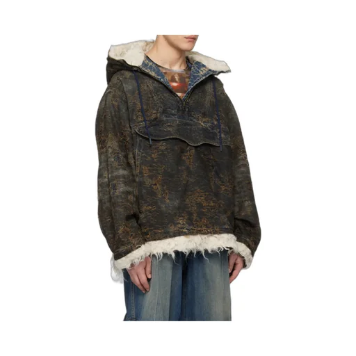 D-Arak-Fsf Hooded Coated Jacquard Jacket