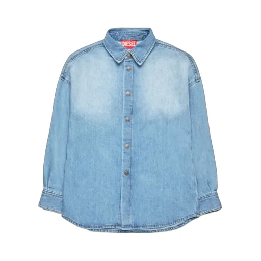 Long-Sleeved Denim Shirt