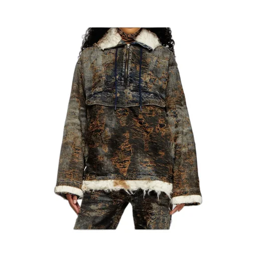 D-Arak-Fsf Hooded Coated Jacquard Jacket