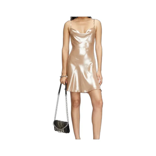 D-Minty Chain-Link Strap Mini Dress