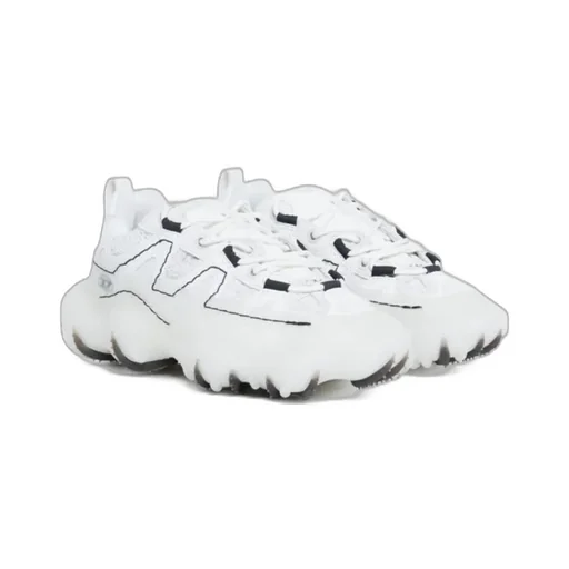 S-Prototype Round Toe Lace-Up Sneakers