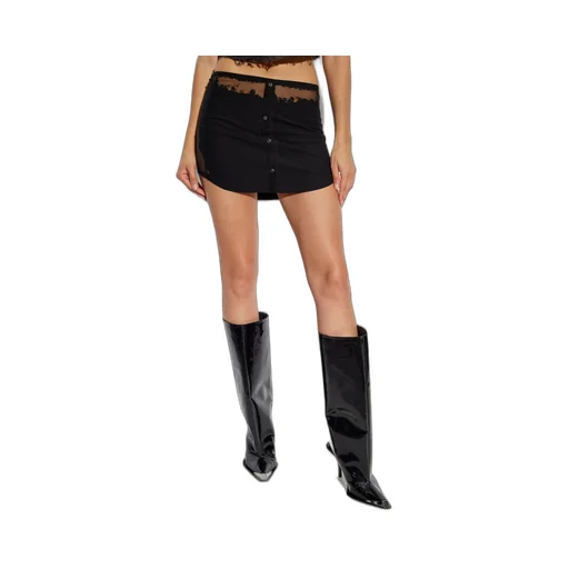 O-Malvy Curved Hem Mini Skirt