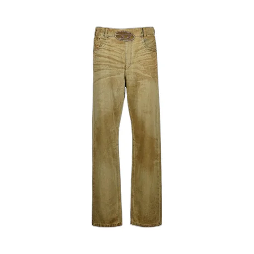 Logo Plaque Straight Leg Jeans