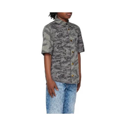 Camouflage-Print Short-Sleeved Shirt