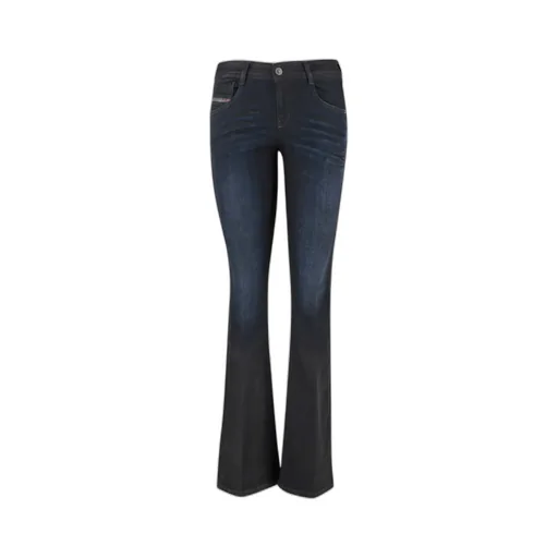 Logo Plaque Demin Flared Jeans