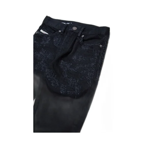 Distressed Straight-Leg Jeans