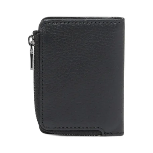Logo Plaque Leather Wallet