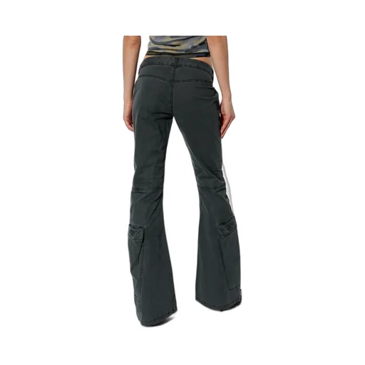 Low-Rise Cotton Flared Trousers