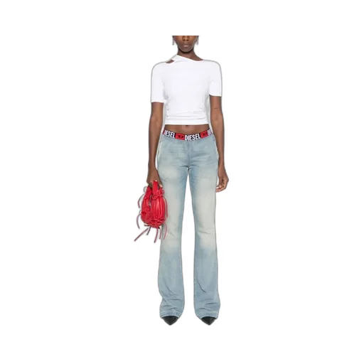 Logo-Waistband Bootcut Jeans