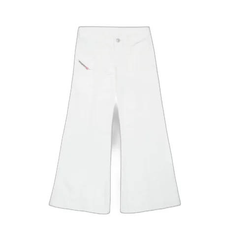 Logo Patch Wide Leg Jeans