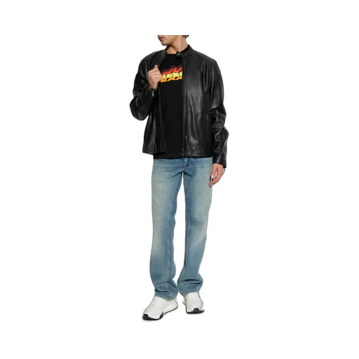 Zippered Leather Jacket