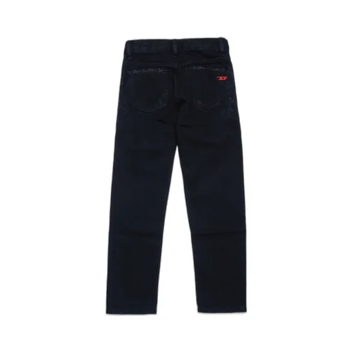 Distressed Straight-Leg Jeans