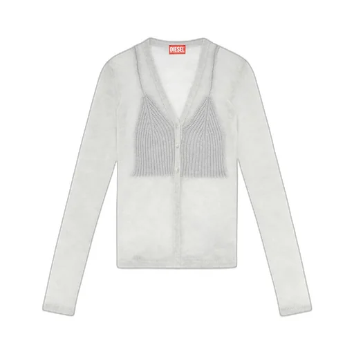 M-Arina Semi-Sheer Button-Up Cardigan