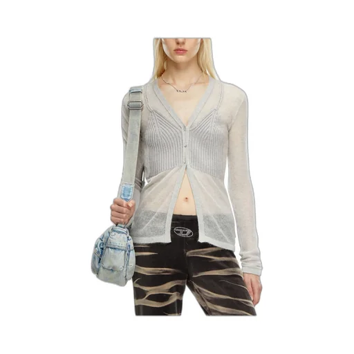 M-Arina Semi-Sheer Button-Up Cardigan