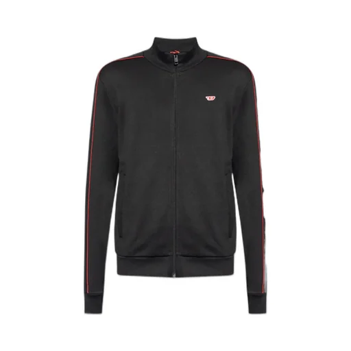 Logo-Embroidered Zip-Up Cardigan