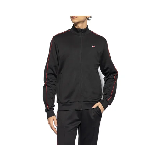 Logo-Embroidered Zip-Up Cardigan