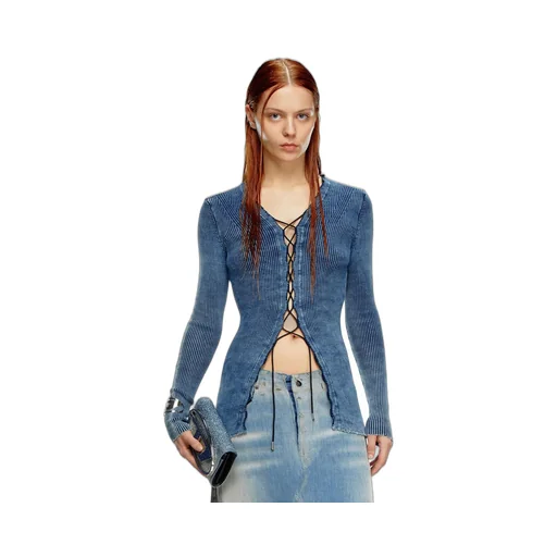 M-Acerata Ribbed-Knit Cardigan