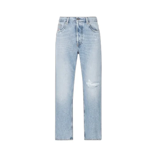 Straight-Leg Distressed Jeans