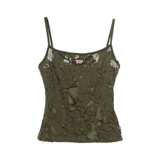 Logo-Patch Distressed Tank Top