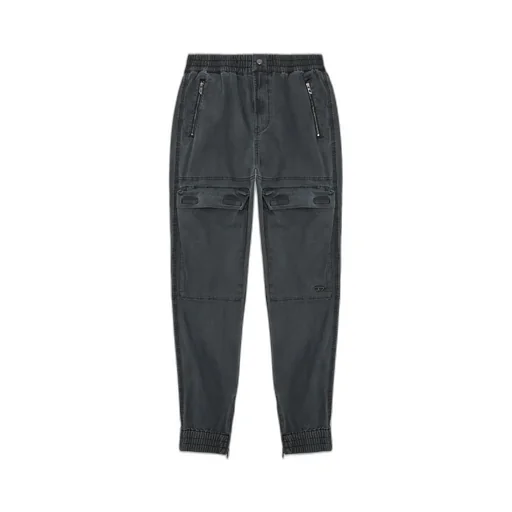 Elasticated-Waistband Cargo Track Pants