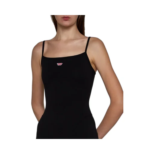 Logo-Patch Sleeveless Midi Dress