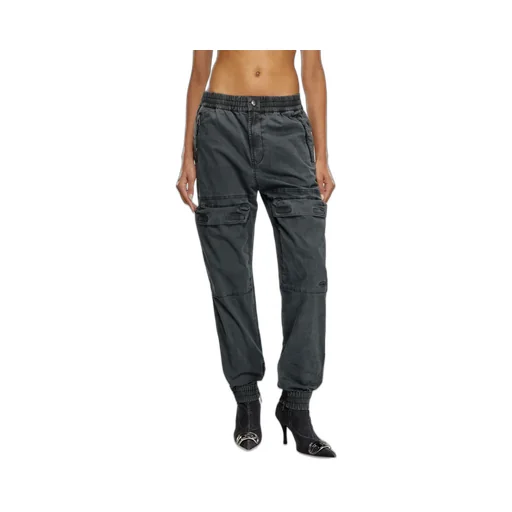 Elasticated-Waistband Cargo Track Pants