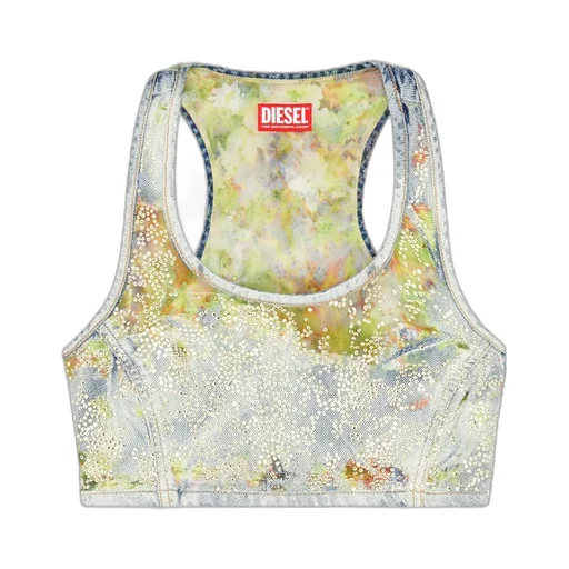 De-Detop-Fse Denim Embellished Cropped Top