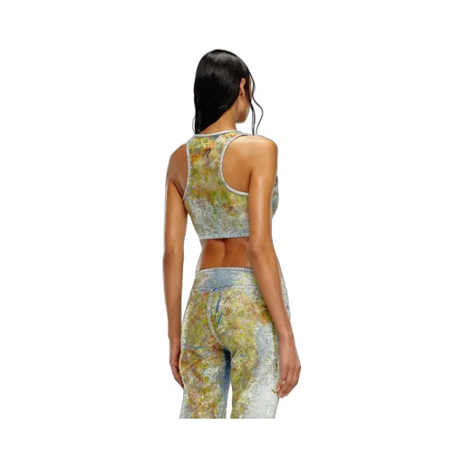 De-Detop-Fse Denim Embellished Cropped Top