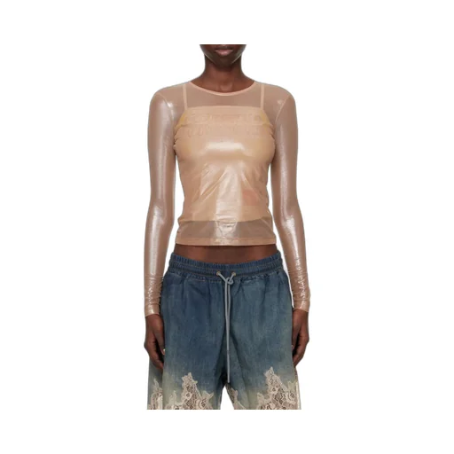 T-Clau-M1 Semi-Sheer Top