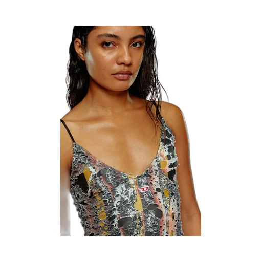 D-Jena-Dev Distressed Sleeveless Mini Dress