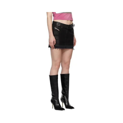 De-Ron Frayed Hem Mini Skirt