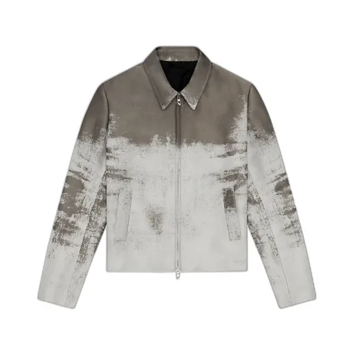 J-Pylon Abstract-Pattern Zipped Jacket