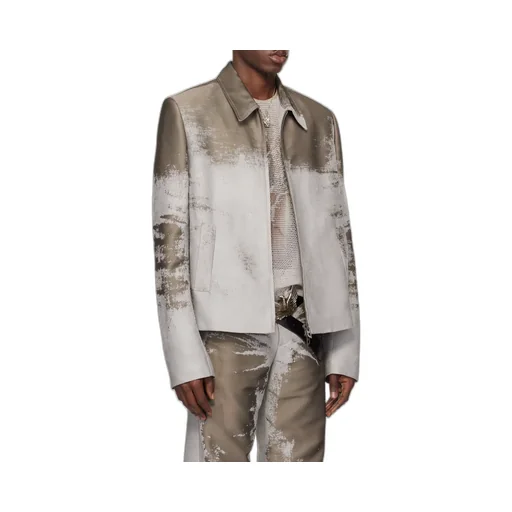 J-Pylon Abstract-Pattern Zipped Jacket