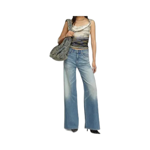 1978 D-Akemi Distressed Bootcut Flared Jeans