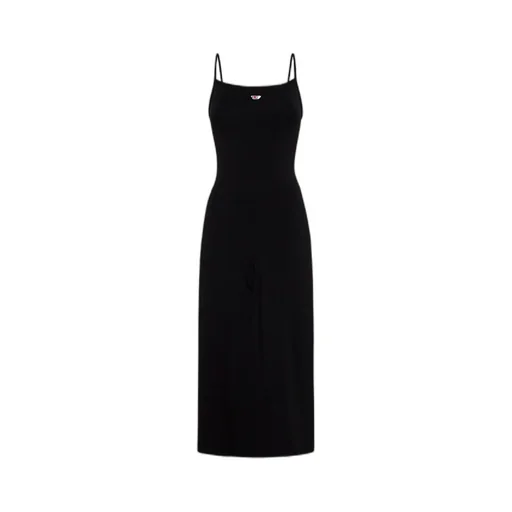 Logo-Patch Sleeveless Midi Dress