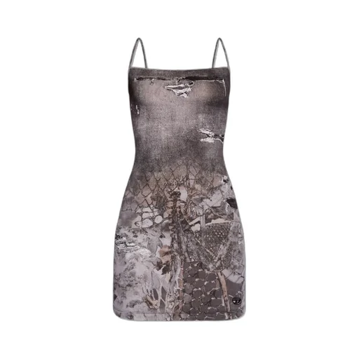 D-Hoppyn Denim-Print Minidress