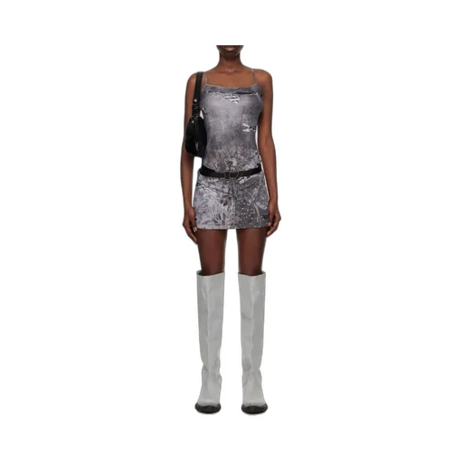 D-Hoppyn Denim-Print Minidress