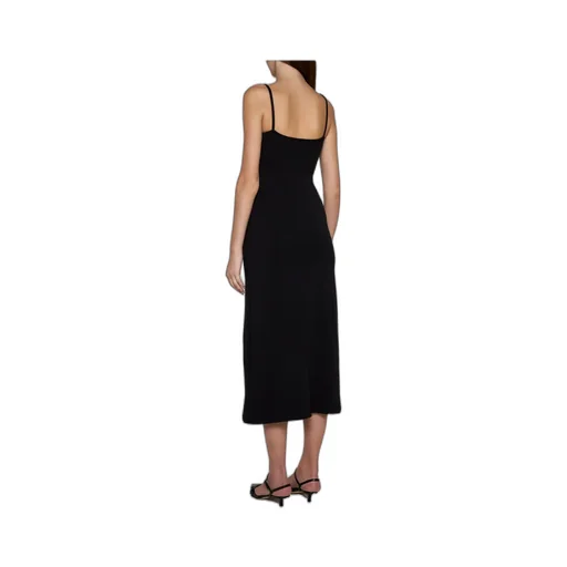 Logo-Patch Sleeveless Midi Dress