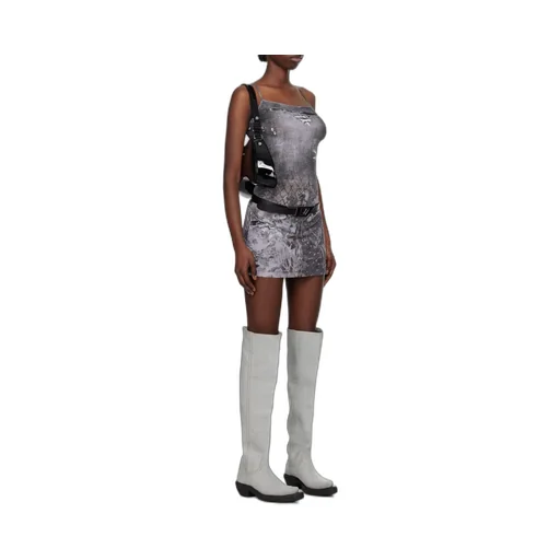 D-Hoppyn Denim-Print Minidress