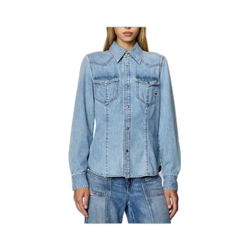 Long-Sleeved Denim Shirt