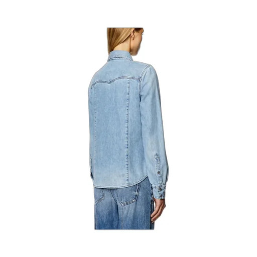 Long-Sleeved Denim Shirt