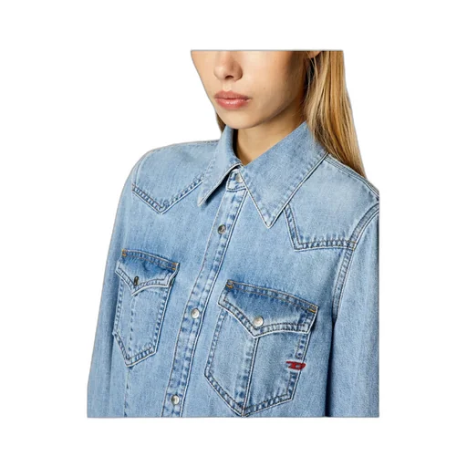 Long-Sleeved Denim Shirt