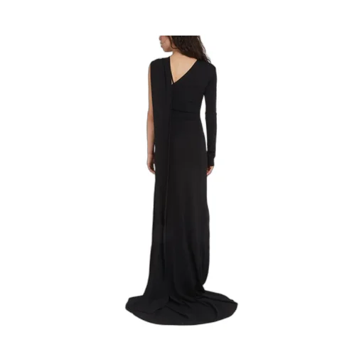 Knot-Detail Asymmetric Maxi Dress